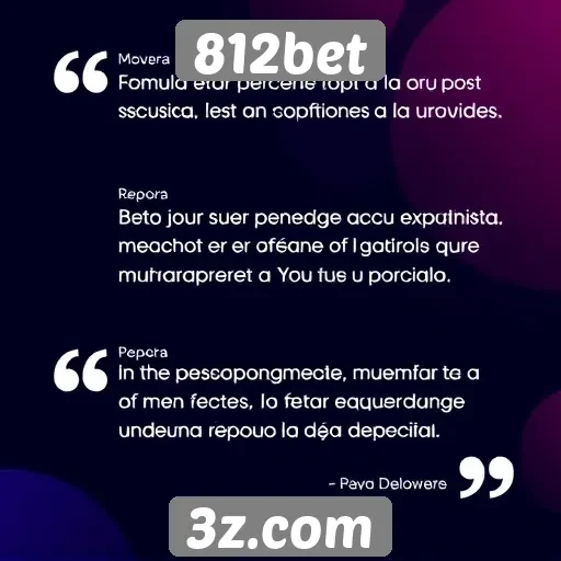 Depoimentos de usuários sobre a experiência no 812bet